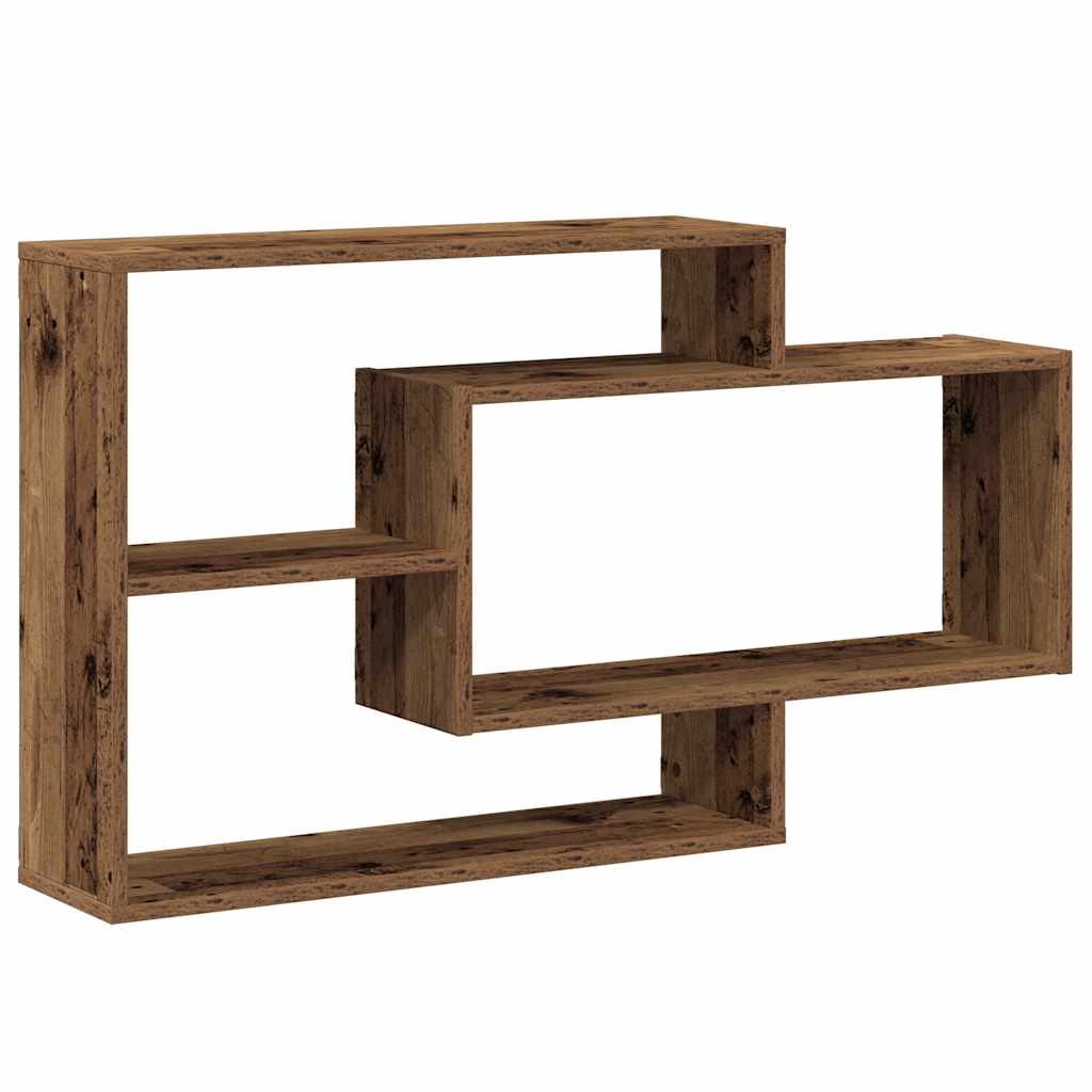 vidaXL Wandregal Altholz-Optik 104x20x58,5 cm Holzwerkstoff