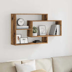 vidaXL Wandregal Altholz-Optik 104x20x58,5 cm Holzwerkstoff