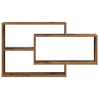 vidaXL Wandregal Altholz-Optik 104x20x58,5 cm Holzwerkstoff