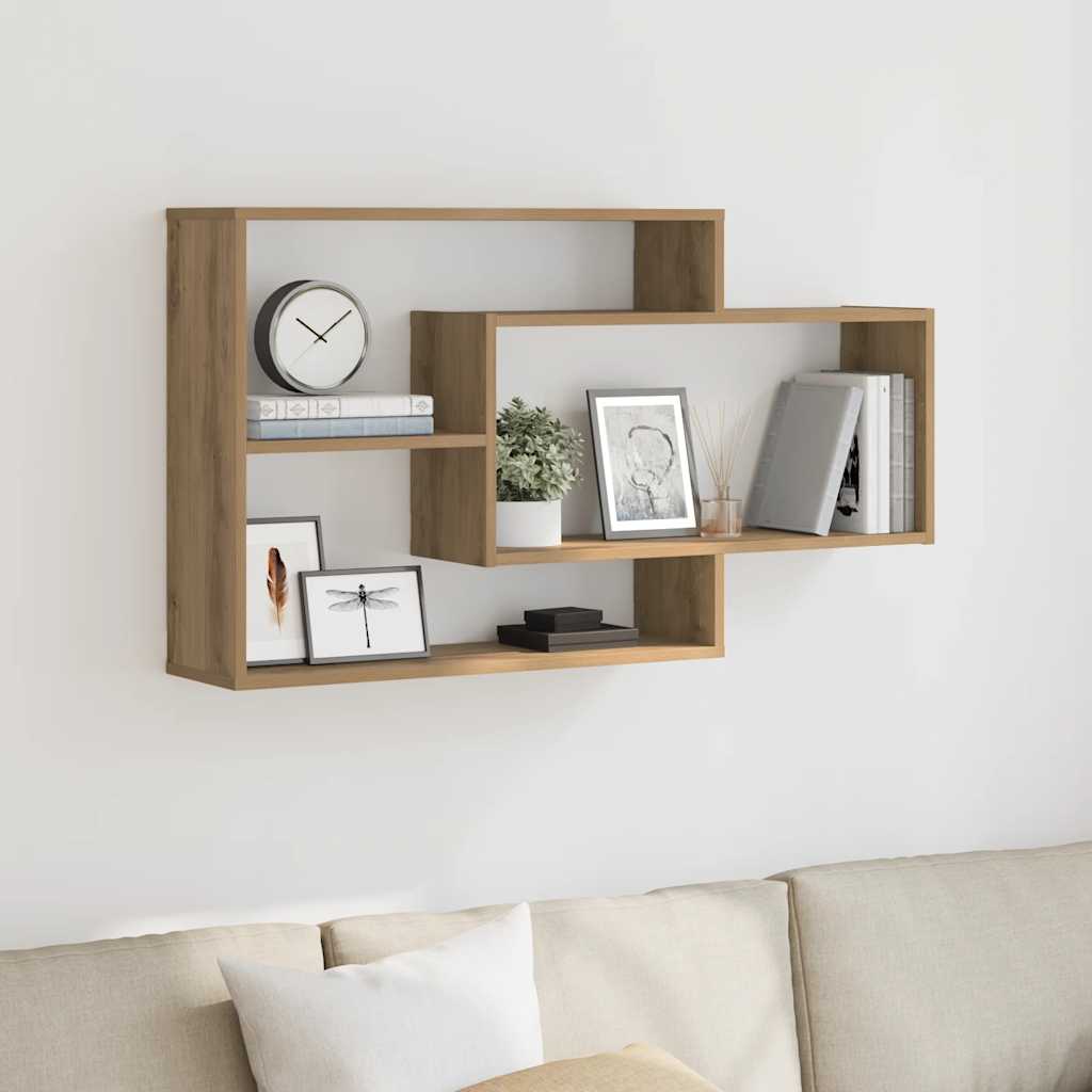 vidaXL Wandregal Artisan-Eiche 104x20x58,5 cm Holzwerkstoff