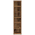 vidaXL CD-Regal Altholz-Optik 21x20x88 cm Holzwerkstoff