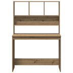 vidaXL Schreibtisch mit Regal Artisan-Eiche 102x45x148cm Holzwerkstoff