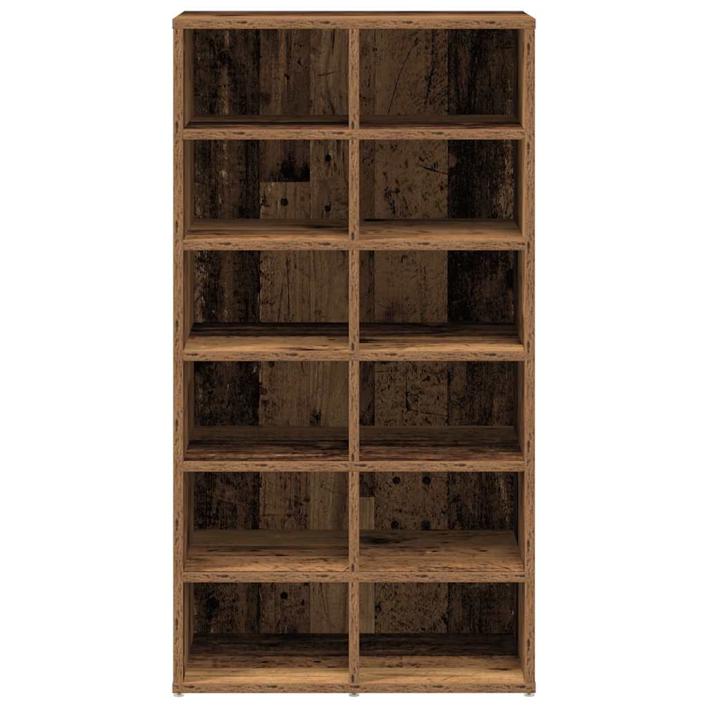 vidaXL Schuhregal Altholz-Optik 54x34x100,5 cm Holzwerkstoff