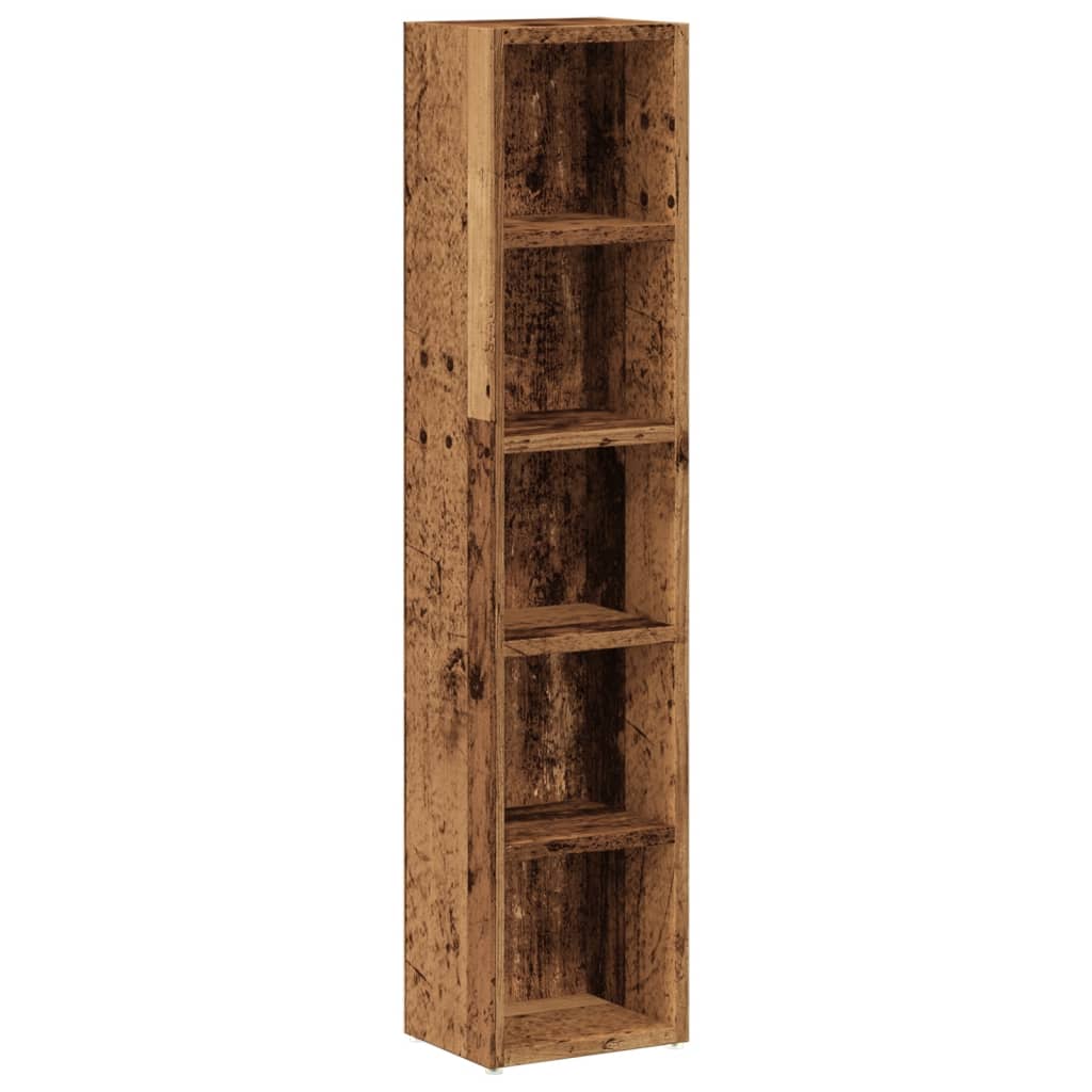 vidaXL CD-Regale 2 Stk. Altholz-Optik 21x16x93,5 cm Holzwerkstoff
