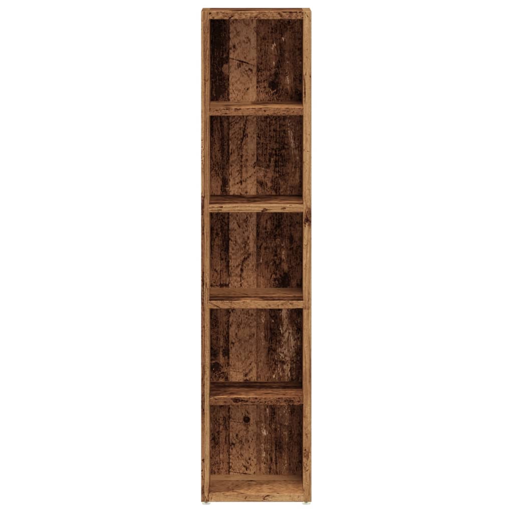 vidaXL CD-Regale 2 Stk. Altholz-Optik 21x16x93,5 cm Holzwerkstoff