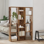 vidaXL Raumteiler/Bücherregal Altholz-Optik 100x24x140cm Holzwerkstoff