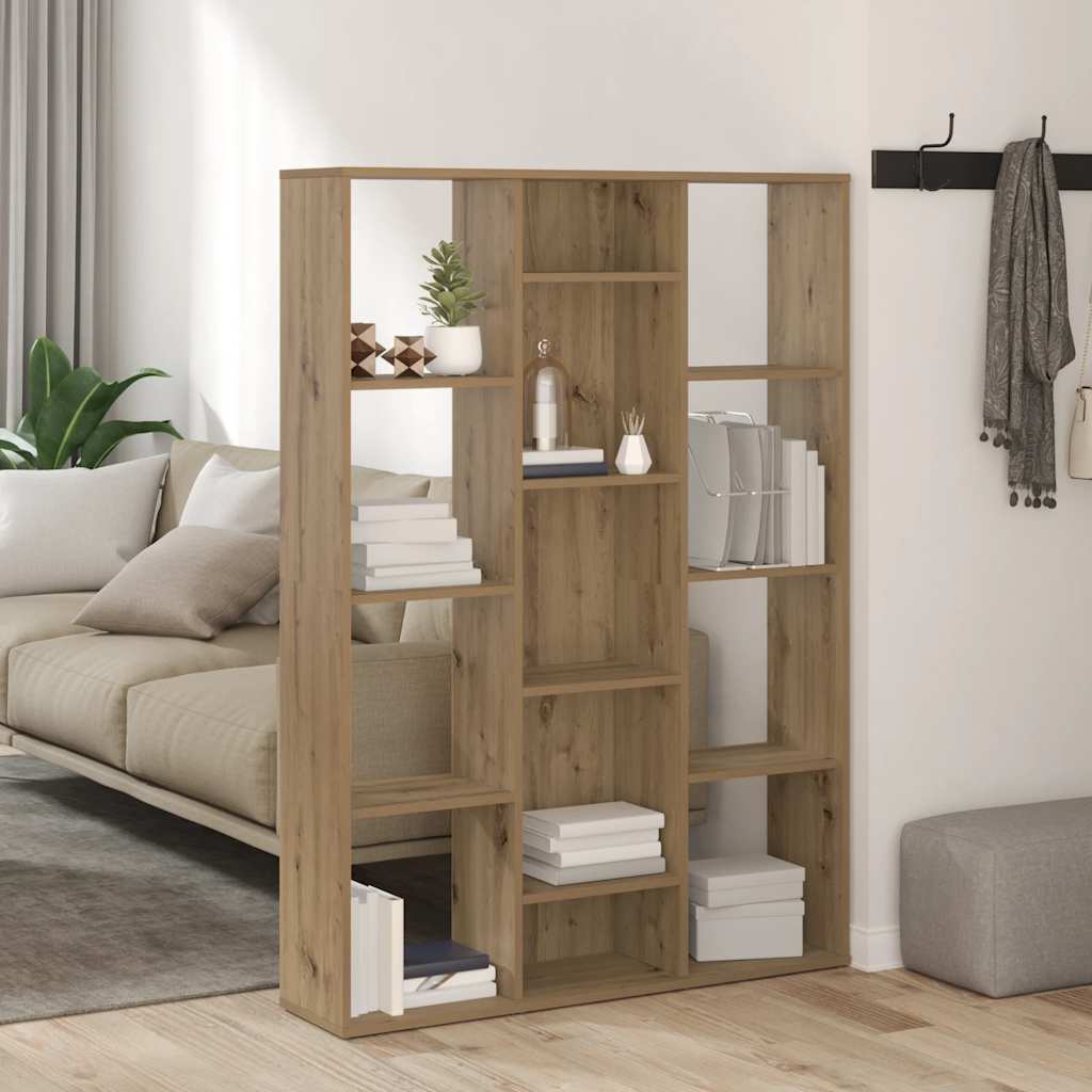 vidaXL Raumteiler/Bücherregal Artisan-Eiche 100x24x140cm Holzwerkstoff