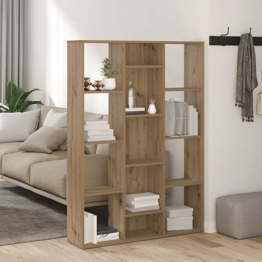 vidaXL Raumteiler/Bücherregal Artisan-Eiche 100x24x140cm Holzwerkstoff