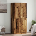 vidaXL Kleiderschrank Altholz-Optik 80x52x180 cm Holzwerkstoff