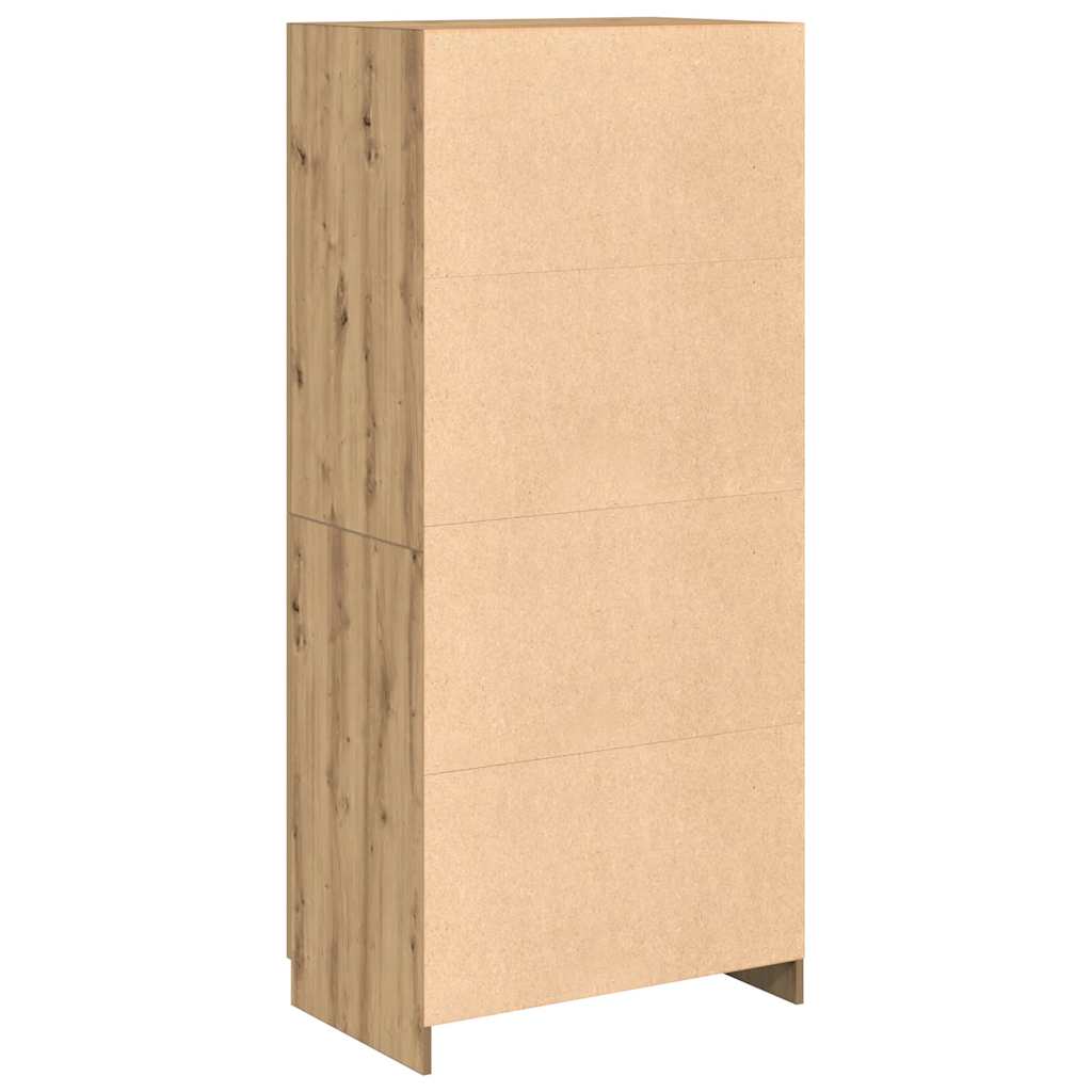 vidaXL Kleiderschrank Artisan-Eiche 80x52x180 cm Holzwerkstoff