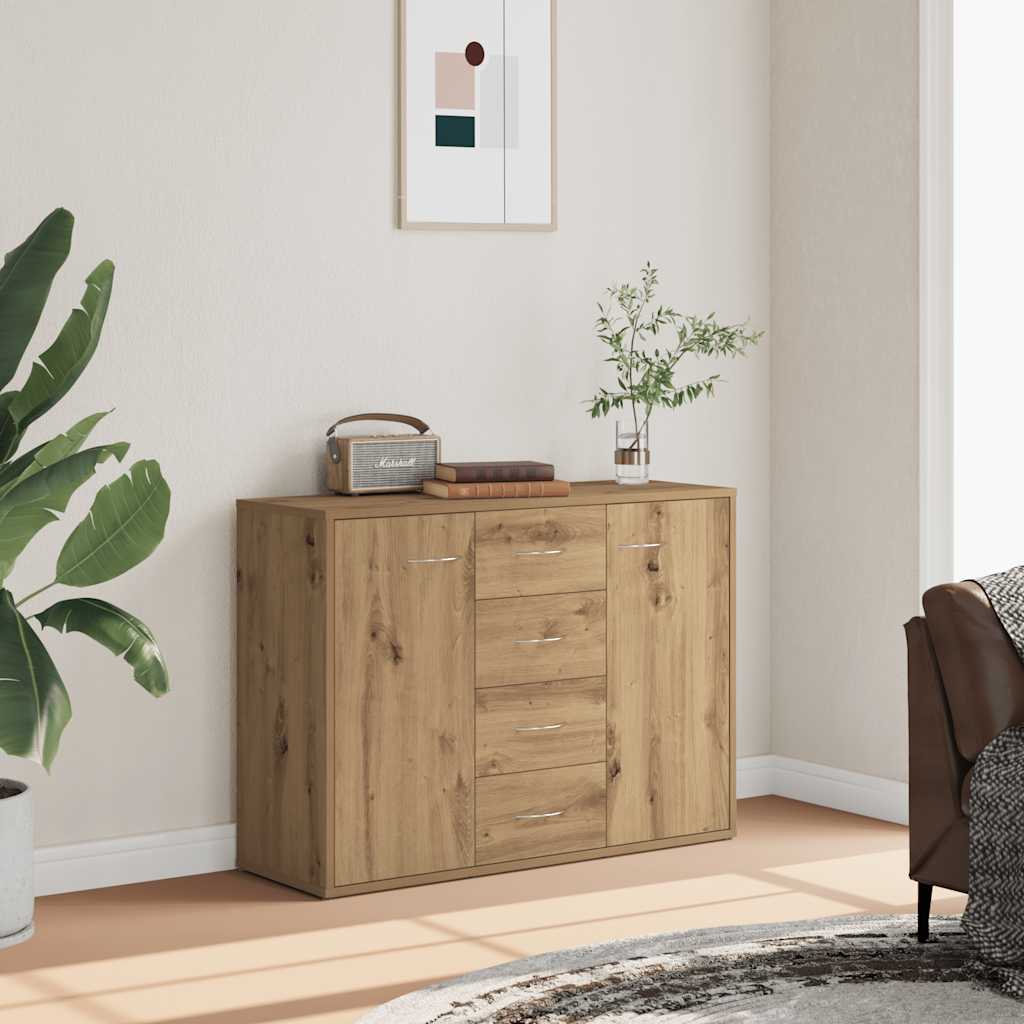 vidaXL Sideboard Artisan-Eiche 88x30x64 cm Holzwerkstoff