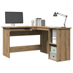 vidaXL Eckschreibtisch Artisan-Eiche 120x140x75 cm Holzwerkstoff