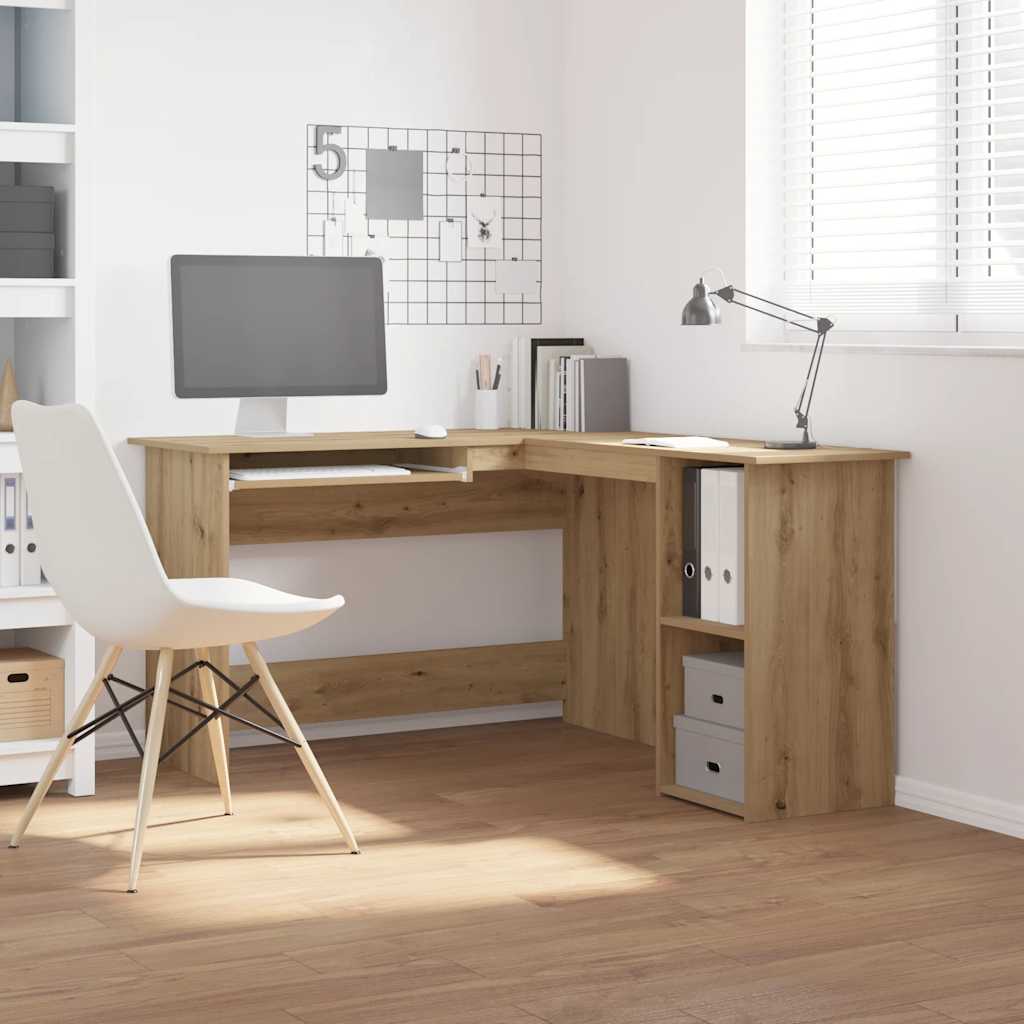 vidaXL Eckschreibtisch Artisan-Eiche 120x140x75 cm Holzwerkstoff