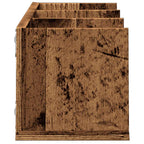 vidaXL CD-Wandregal Altholz-Optik 75x18x18 cm Holzwerkstoff
