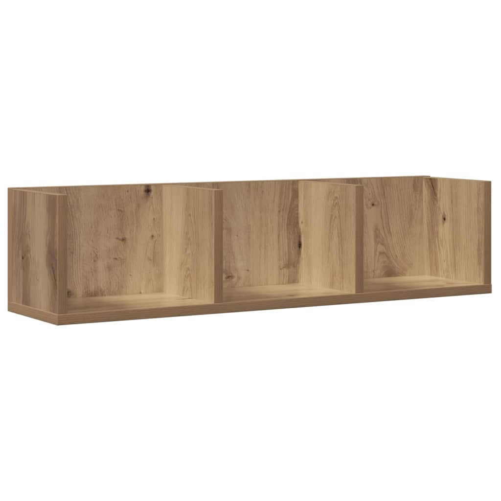 vidaXL CD-Wandregal Artisan-Eiche 75x18x18 cm Holzwerkstoff