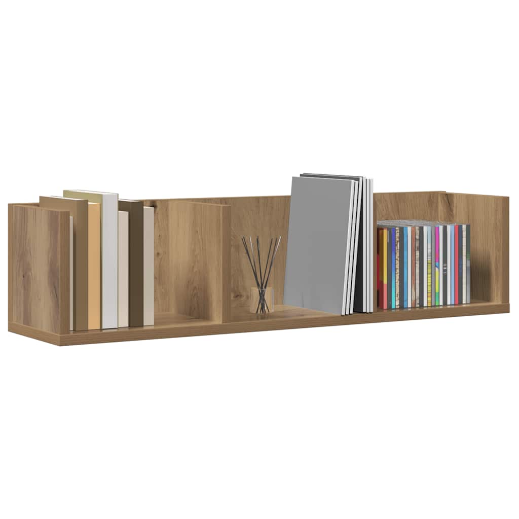 vidaXL CD-Wandregal Artisan-Eiche 75x18x18 cm Holzwerkstoff