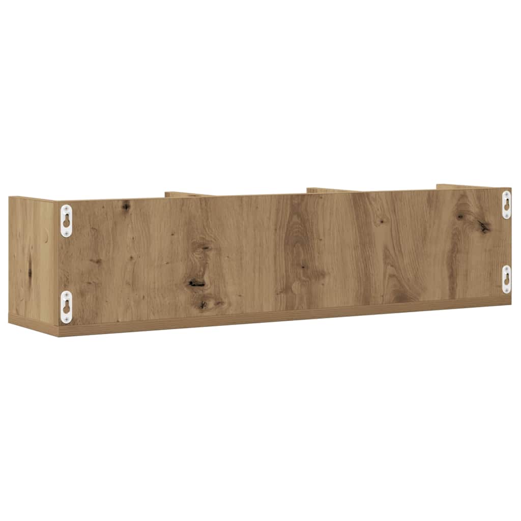 vidaXL CD-Wandregal Artisan-Eiche 75x18x18 cm Holzwerkstoff