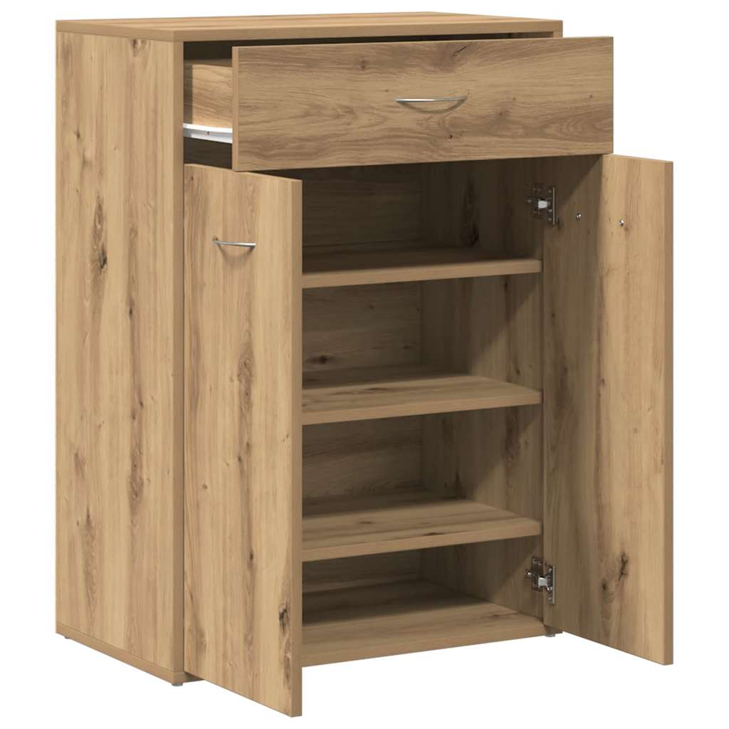 vidaXL Schuhschrank Artisan-Eiche 60x35x84 cm Holzwerkstoff