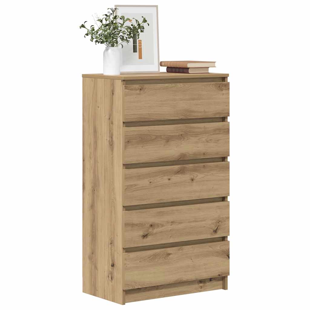 vidaXL Schubladenschrank Artisan-Eiche 60x36x103 cm Holzwerkstoff