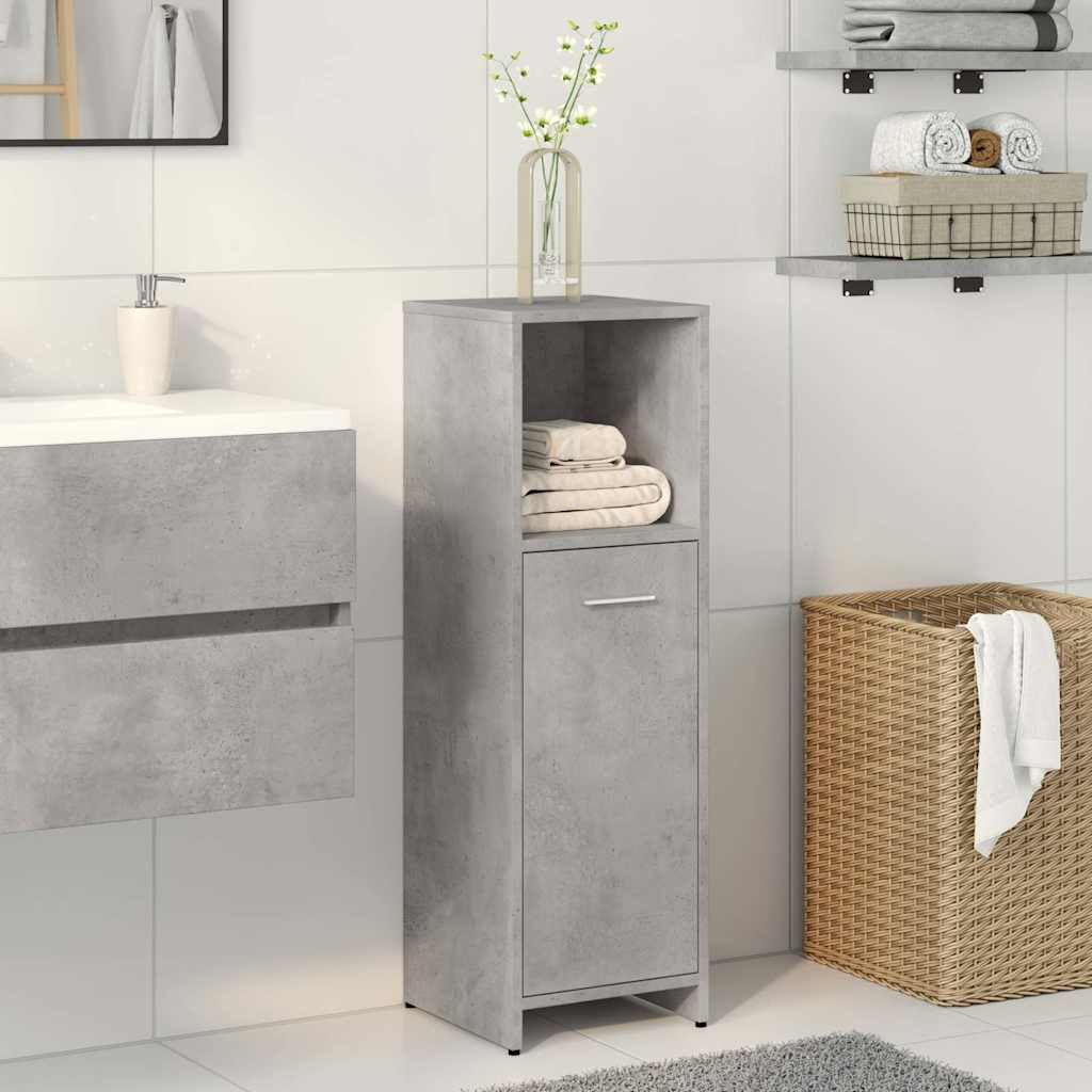vidaXL Badezimmerschrank Betongrau 30x30x95 cm Holzwerkstoff