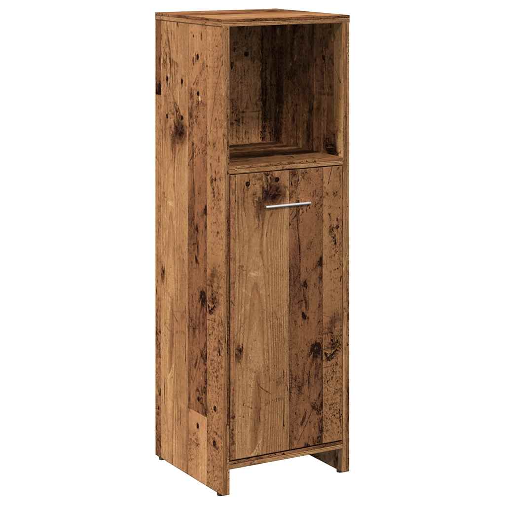 vidaXL Badschrank Altholz-Optik 30x30x95 cm Holzwerkstoff
