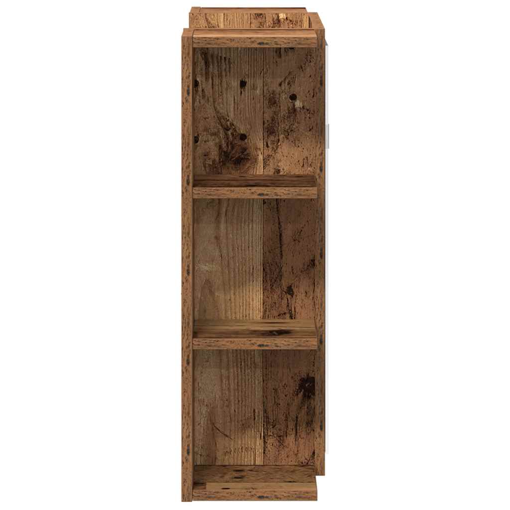 vidaXL Bad-Spiegelschrank Altholz-Optik 80x20,5x64 cm Holzwerkstoff
