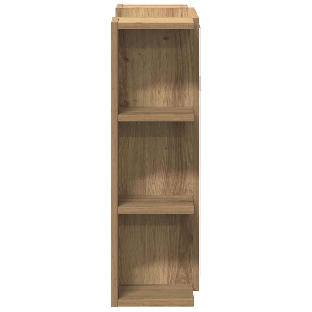 vidaXL Bad-Spiegelschrank Artisan-Eiche 80x20,5x64cm Holzwerkstoff
