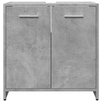 vidaXL Waschbeckenunterschrank Betongrau 60x33x60 cm Holzwerkstoff