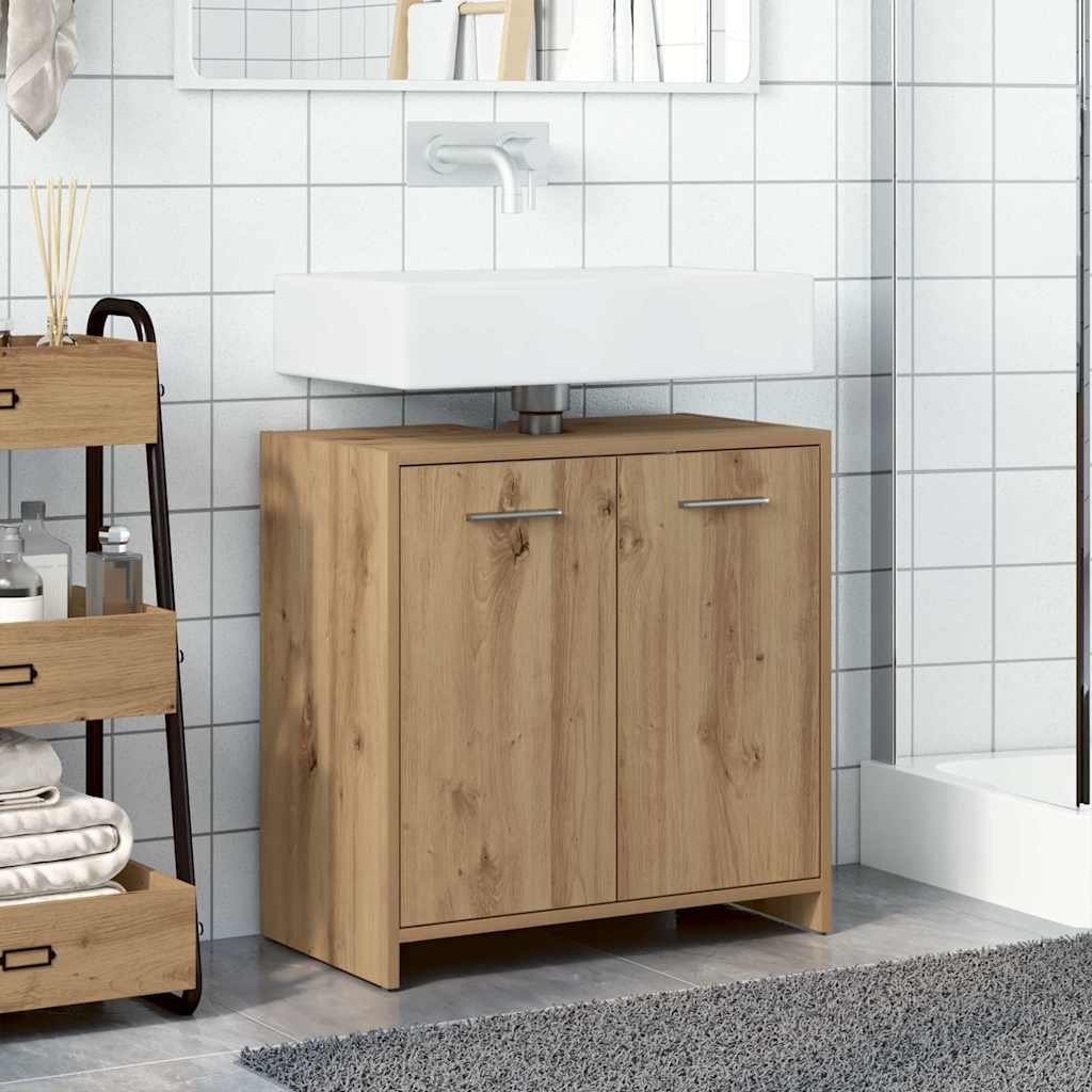 vidaXL Waschbeckenunterschrank Artisan-Eiche 60x33x60 cm