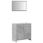 vidaXL Badschrank mit Spiegel Betongrau Holzwerkstoff