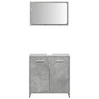 vidaXL Badschrank mit Spiegel Betongrau Holzwerkstoff