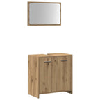 vidaXL Badschrank mit Spiegel Artisan-Eiche Holzwerkstoff