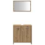 vidaXL Badschrank mit Spiegel Artisan-Eiche Holzwerkstoff
