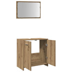 vidaXL Badschrank mit Spiegel Artisan-Eiche Holzwerkstoff