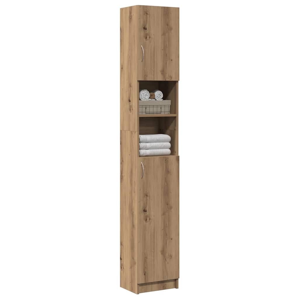 vidaXL Badezimmerschrank Artisan Oak 32x25,5x190 cm Holzwerkstoff