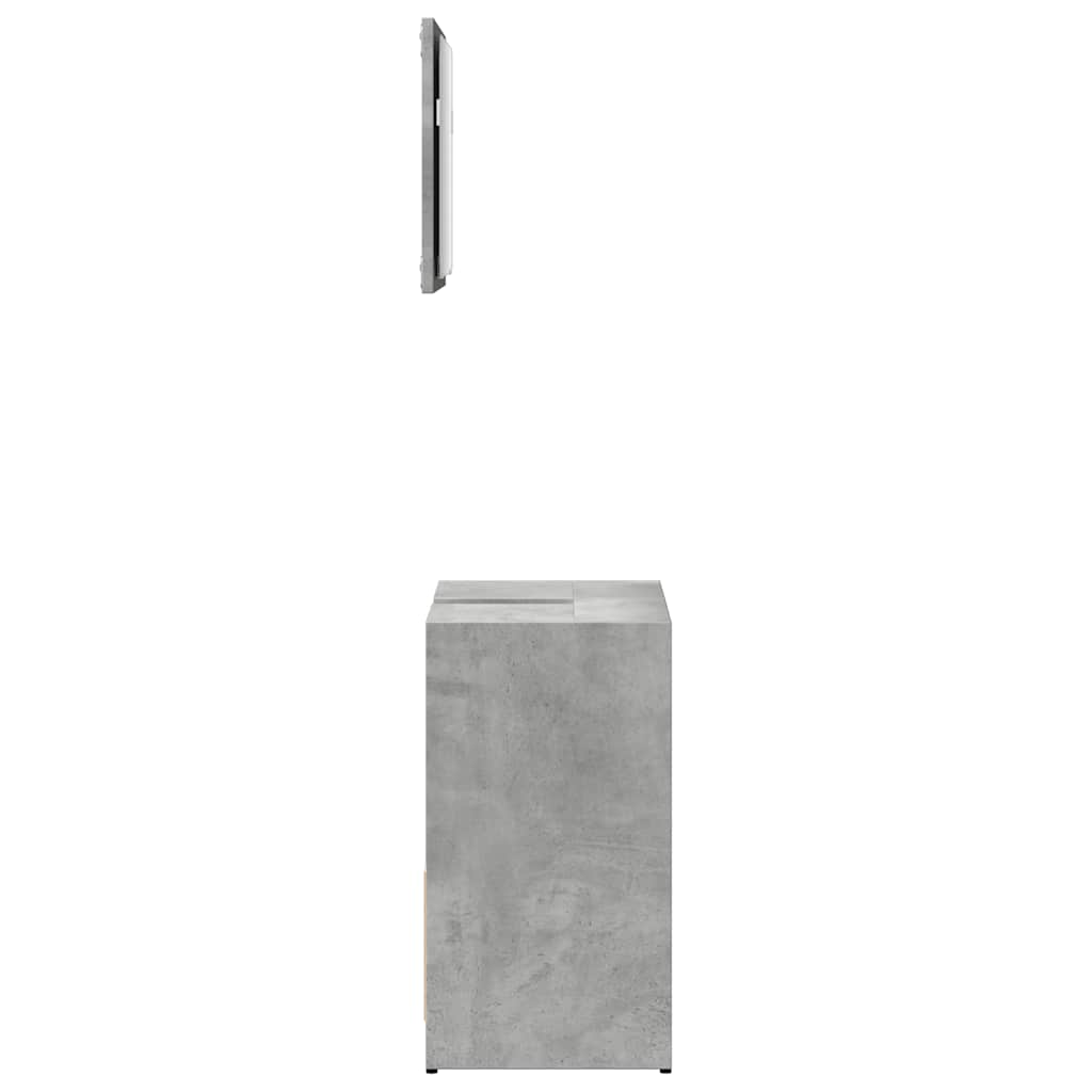 vidaXL 2-tlg. Badmöbel-Set Betongrau Holzwerkstoff