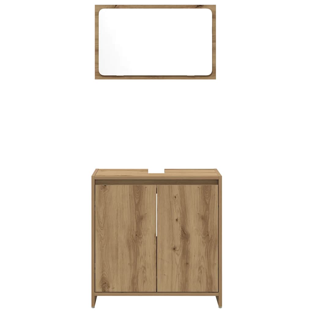 vidaXL 2-tlg. Badmöbel-Set Artisan-Eiche Holzwerkstoff