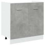 vidaXL Spülenunterschrank Lyon Betongrau 80x46x81,5 cm Holzwerkstoff
