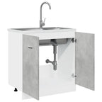 vidaXL Spülenunterschrank Lyon Betongrau 80x46x81,5 cm Holzwerkstoff