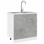 vidaXL Spülenunterschrank Lyon Betongrau 80x46x81,5 cm Holzwerkstoff