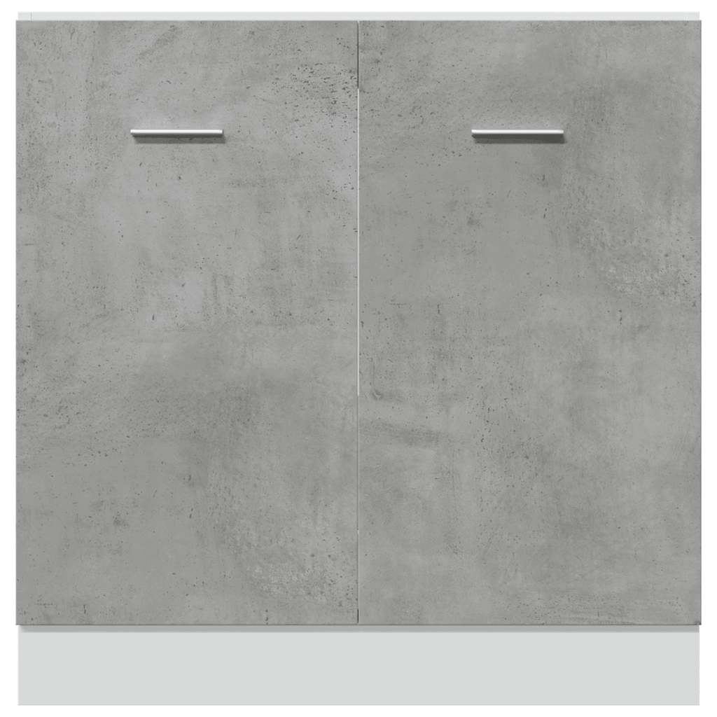 vidaXL Spülenunterschrank Lyon Betongrau 80x46x81,5 cm Holzwerkstoff