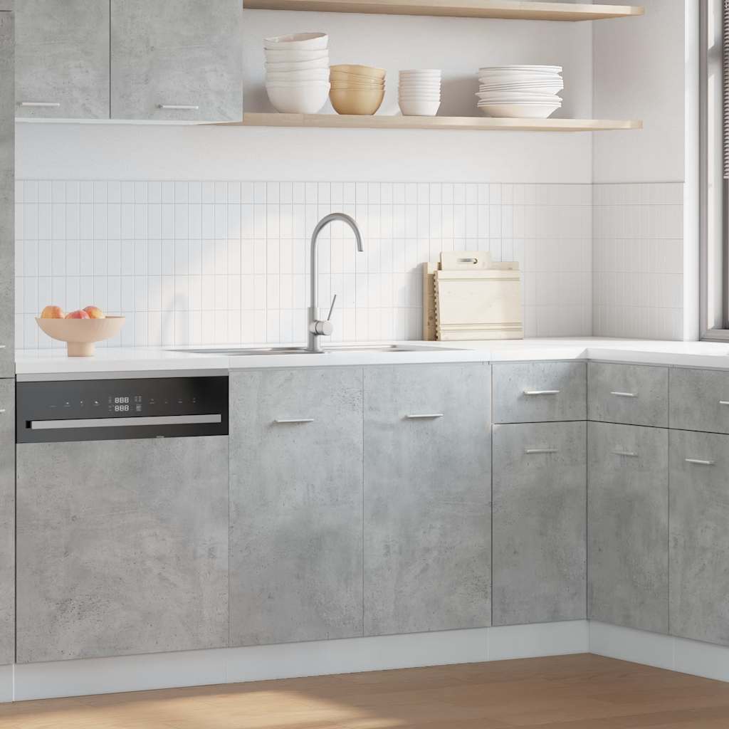 vidaXL Spülenunterschrank Lyon Betongrau 80x46x81,5 cm Holzwerkstoff