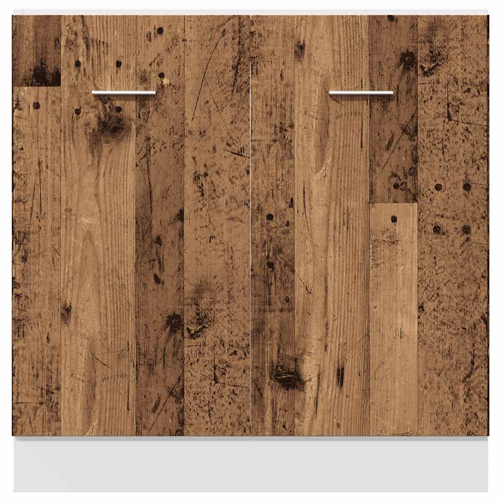vidaXL Spülenunterschrank Lyon Altholz-Optik 80x46x81,5 cm Holzwerkstoff