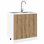 vidaXL Spülenunterschrank Lyon Artisan-Eiche 80x46x81,5 cm Holzwerkstoff