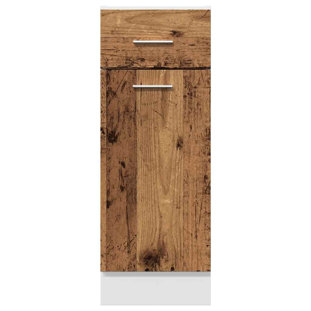 vidaXL Schubunterschrank Lyon Altholz-Optik 30x46x81,5 cm Holzwerkstoff