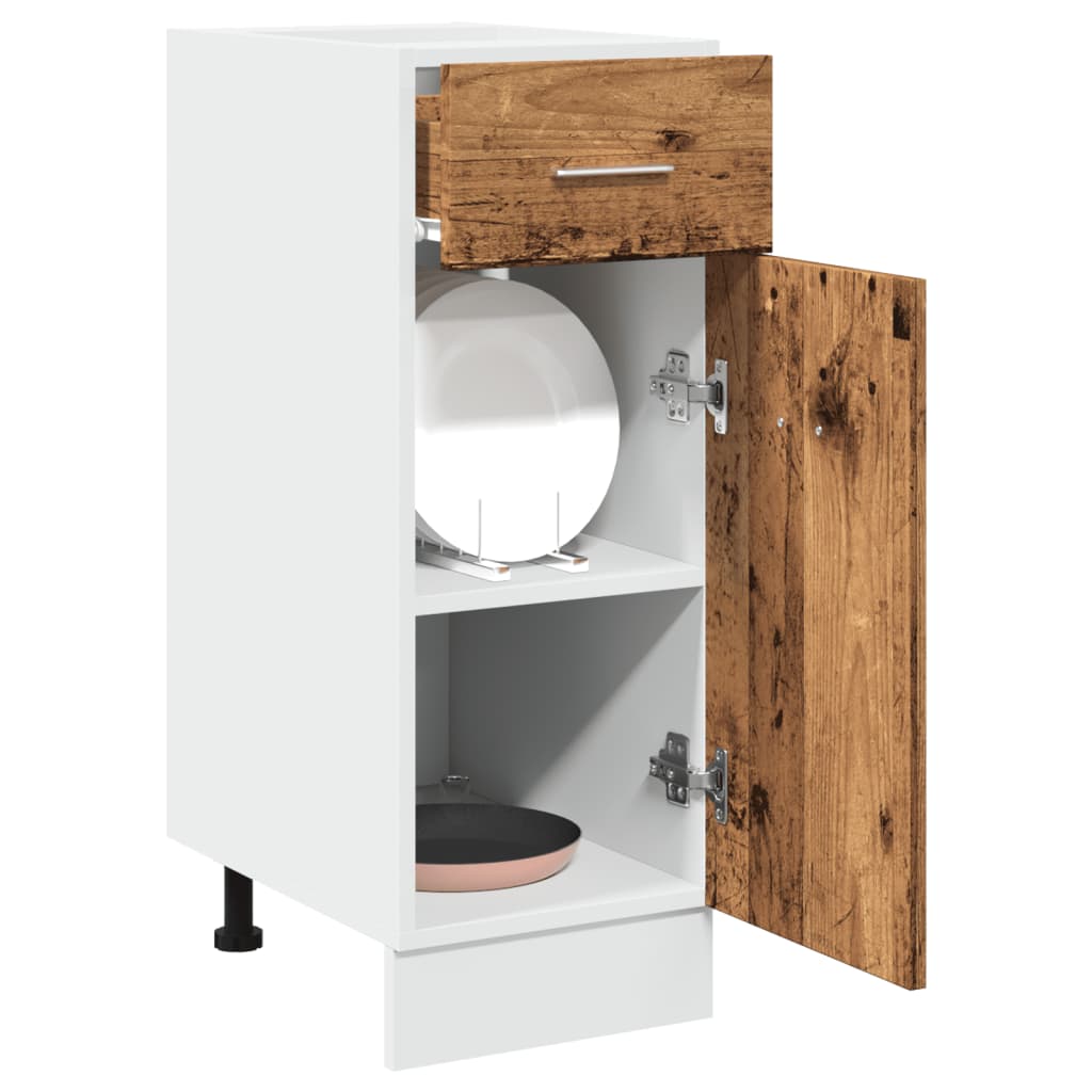 vidaXL Schubunterschrank Lyon Altholz-Optik 30x46x81,5 cm Holzwerkstoff
