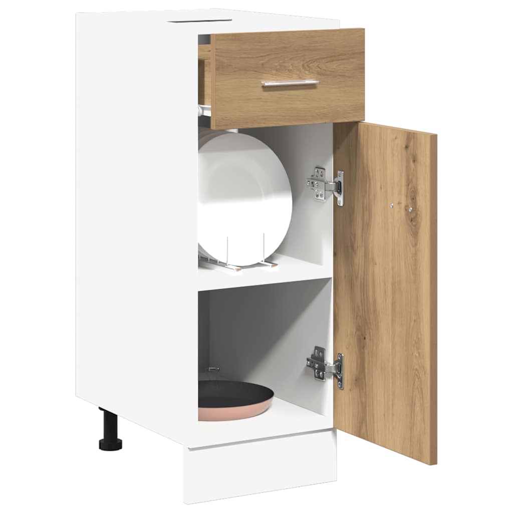 vidaXL Schubunterschrank Lyon Artisan-Eiche 30x46x81,5 cm Holzwerkstoff