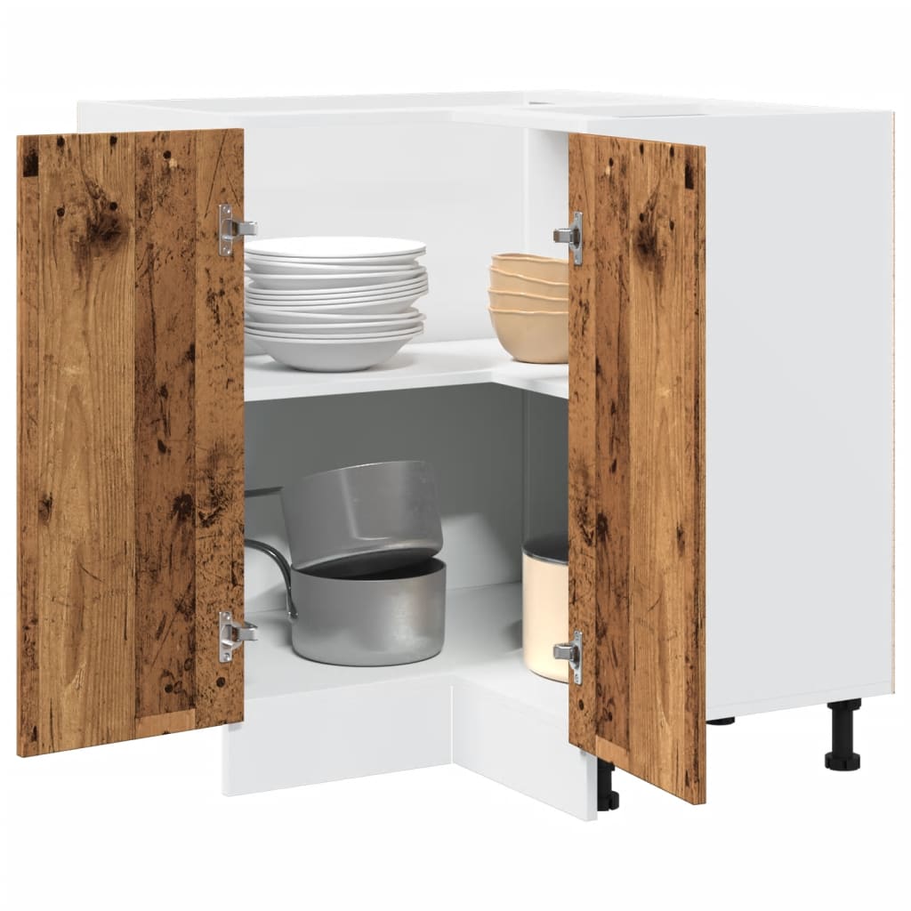 vidaXL Küchenschrank Lyon Altholz-Optik 75,5x75,5x81,5 cm Holzwerkstoff