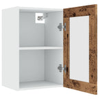 vidaXL Hängeschrank Lyon Glas Altholz-Optik 40x31x60 cm Holzwerkstoff