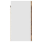 vidaXL Hängeschrank Lyon Glas Altholz-Optik 40x31x60 cm Holzwerkstoff